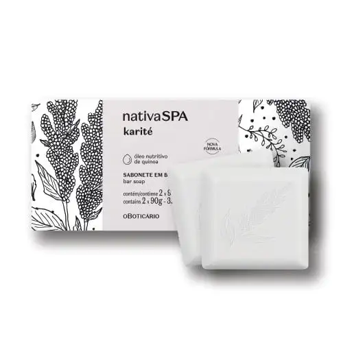 NATIVA SPA JABÓN EN BARRA KARITÉ, 2X90G