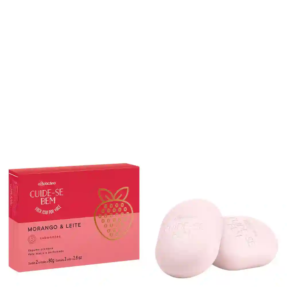 JABÓN EN BARRA CUÍDATE FRESA Y LECHE 2X80G