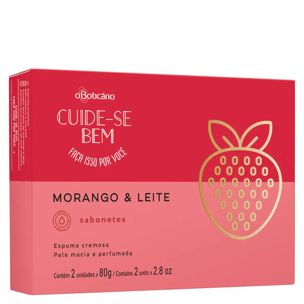 JABÓN EN BARRA CUÍDATE FRESA Y LECHE 2X80G - Imagen 2
