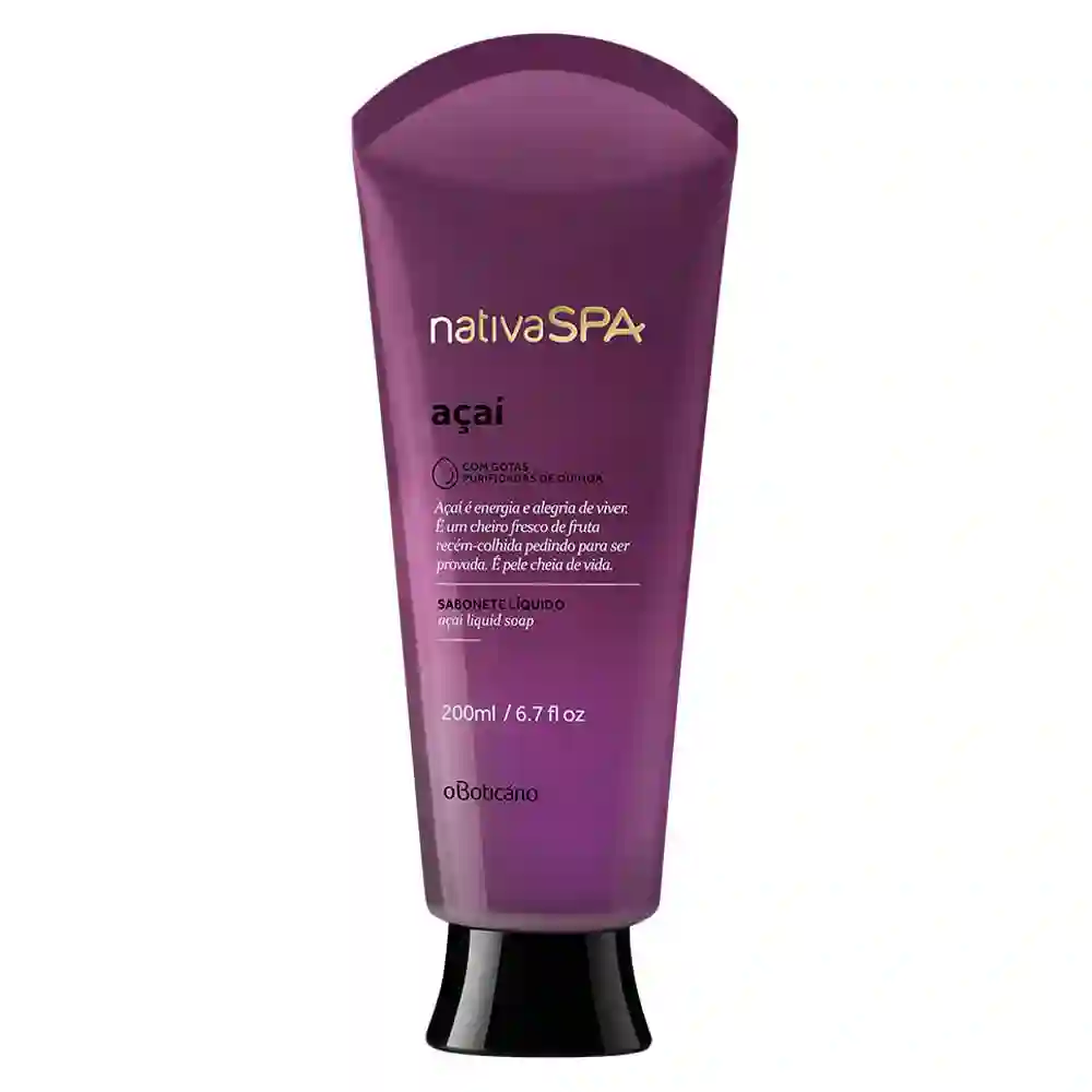 NATIVA SPA JABÓN LÍQUIDO AÇAÍ, 200ML