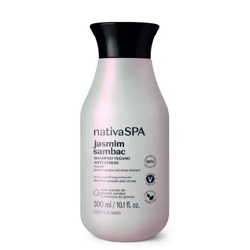 NATIVA SPA CHAMPÚ ANTIESTRÉS JASMIM SAMBAC, 300ML