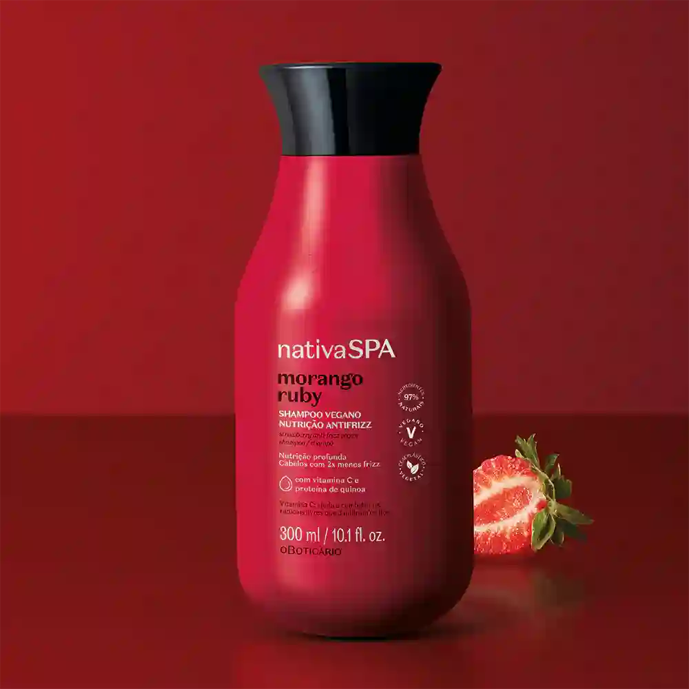 NATIVA SPA CHAMPÚ FRESA RUBÍ, 300ML