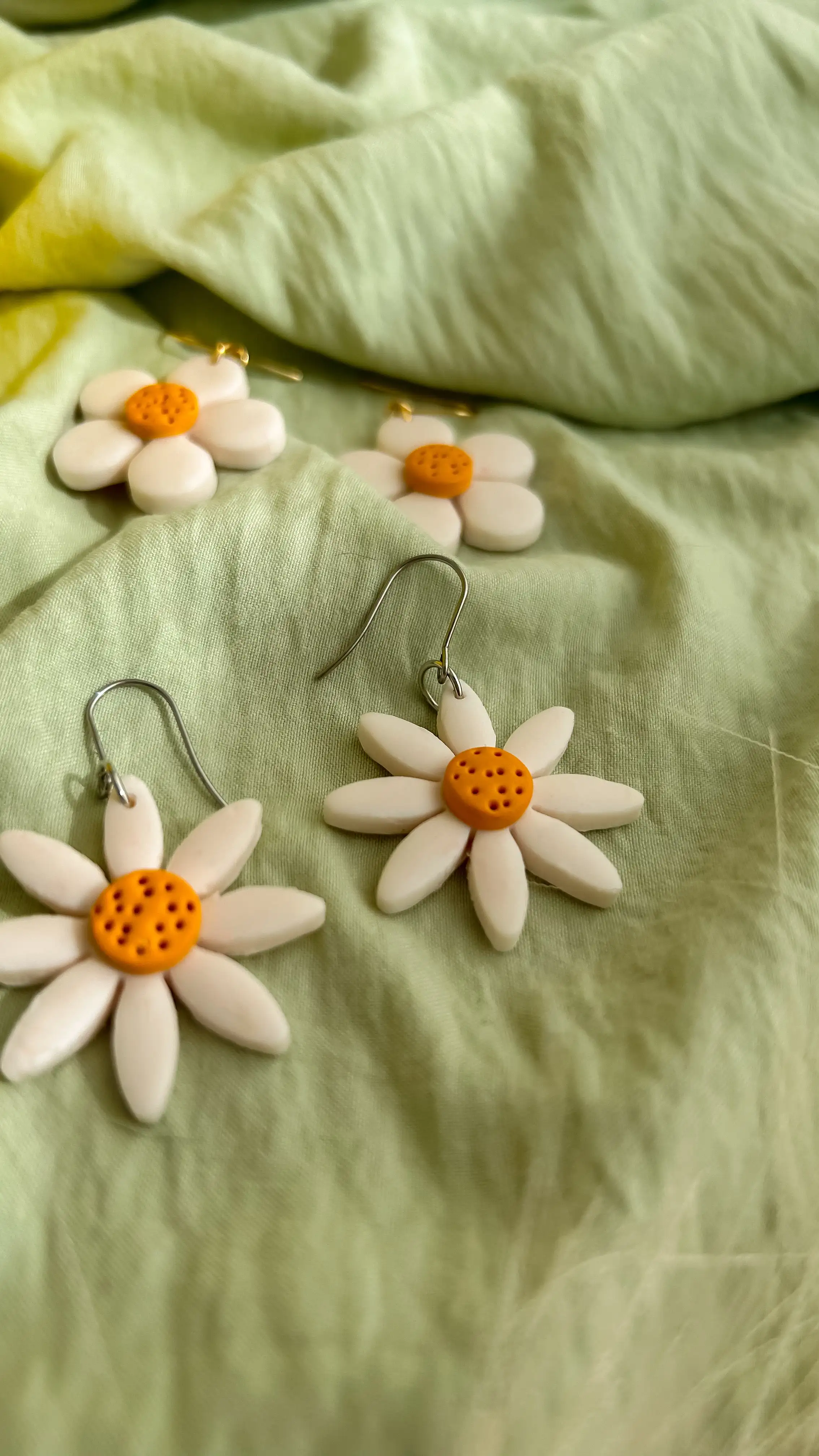 Pendientes Margaritas punta - Imagen 2