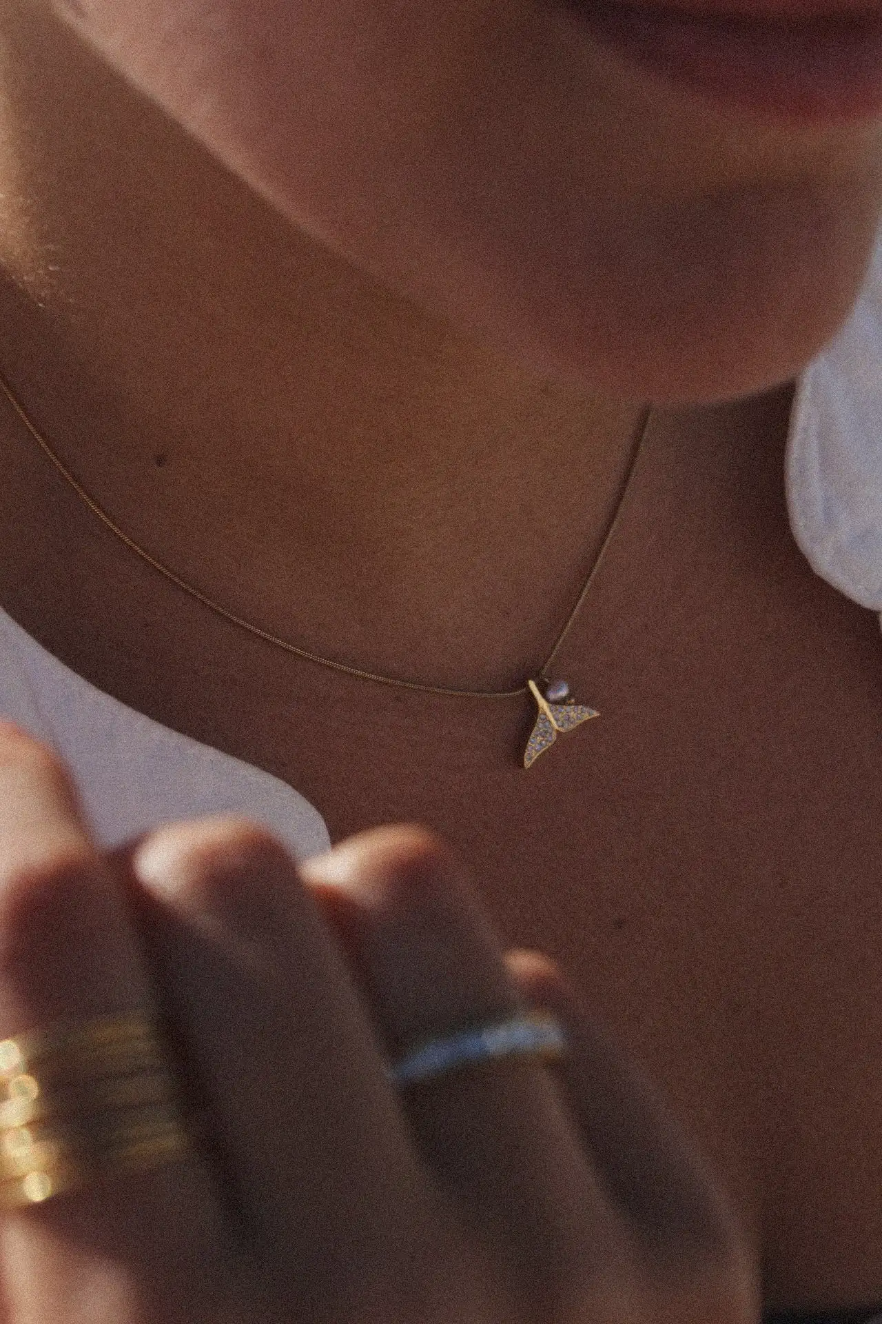 Collar SEI Cola de Ballena Shine + perla - Imagen 4