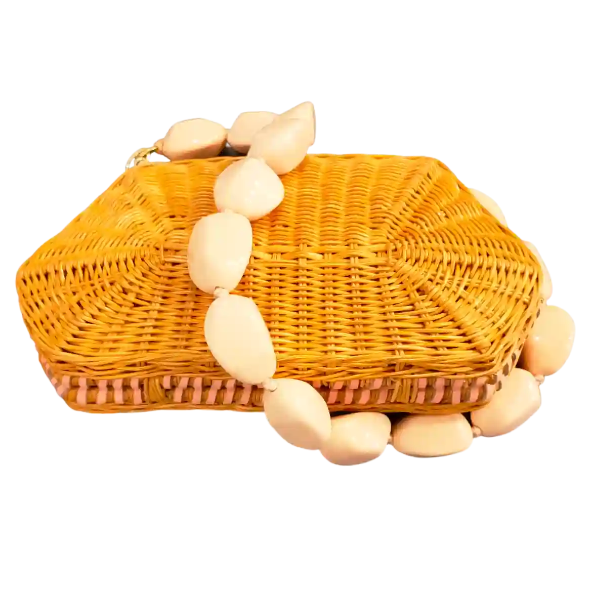 Clutch Blanca De Mimbre