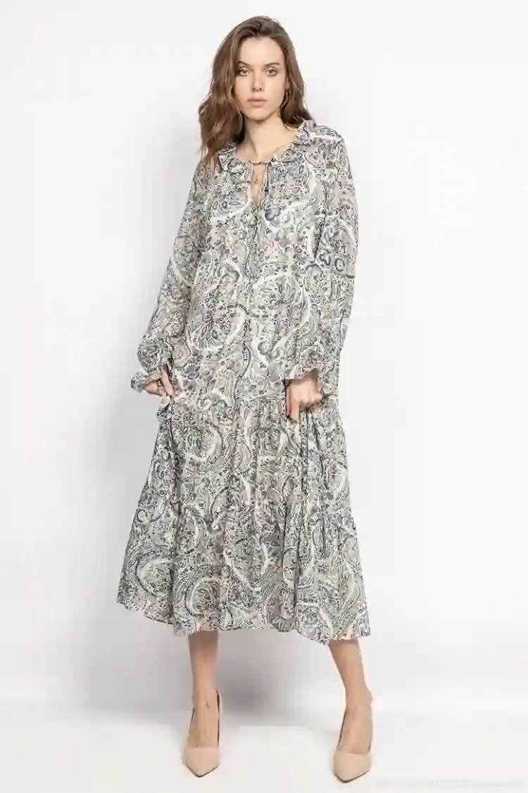 Vestido gasa estampado