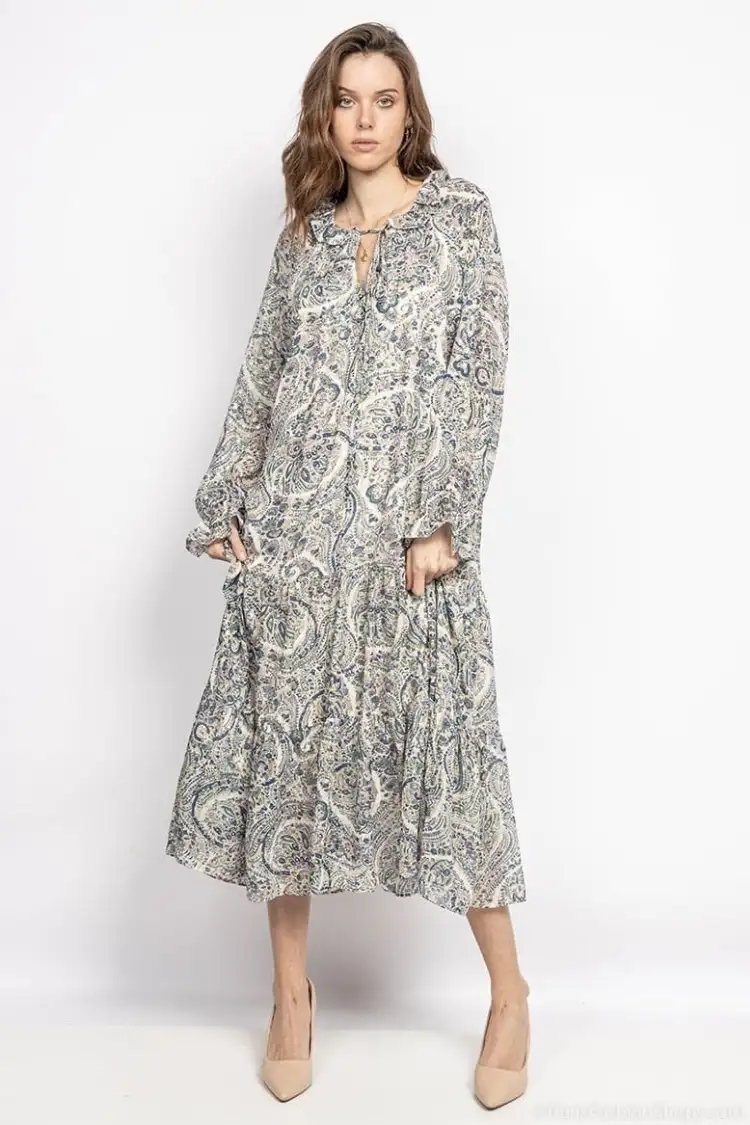 Vestido gasa estampado