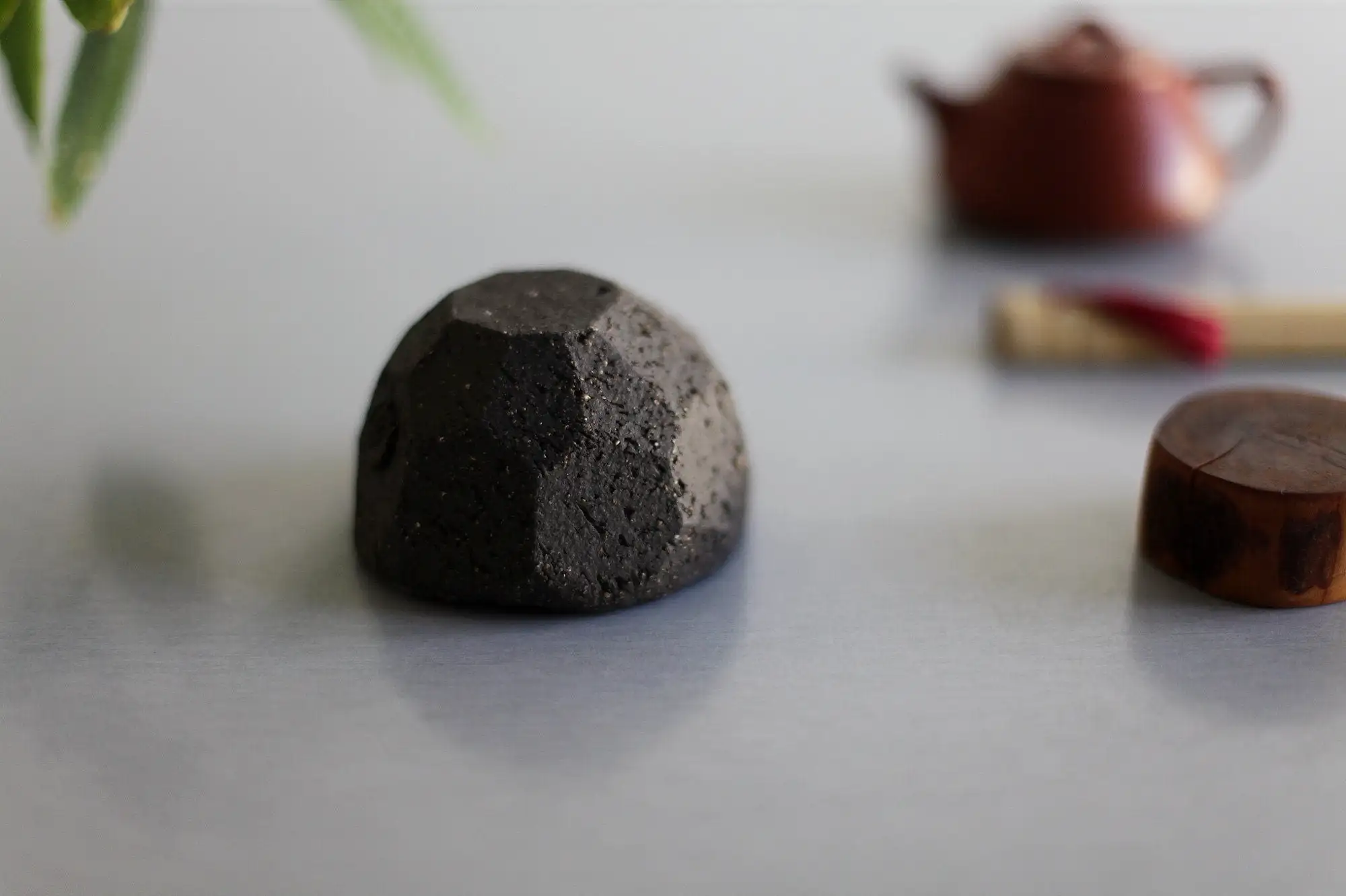 Tazón de té facetado marrón oscuro - Imagen 6