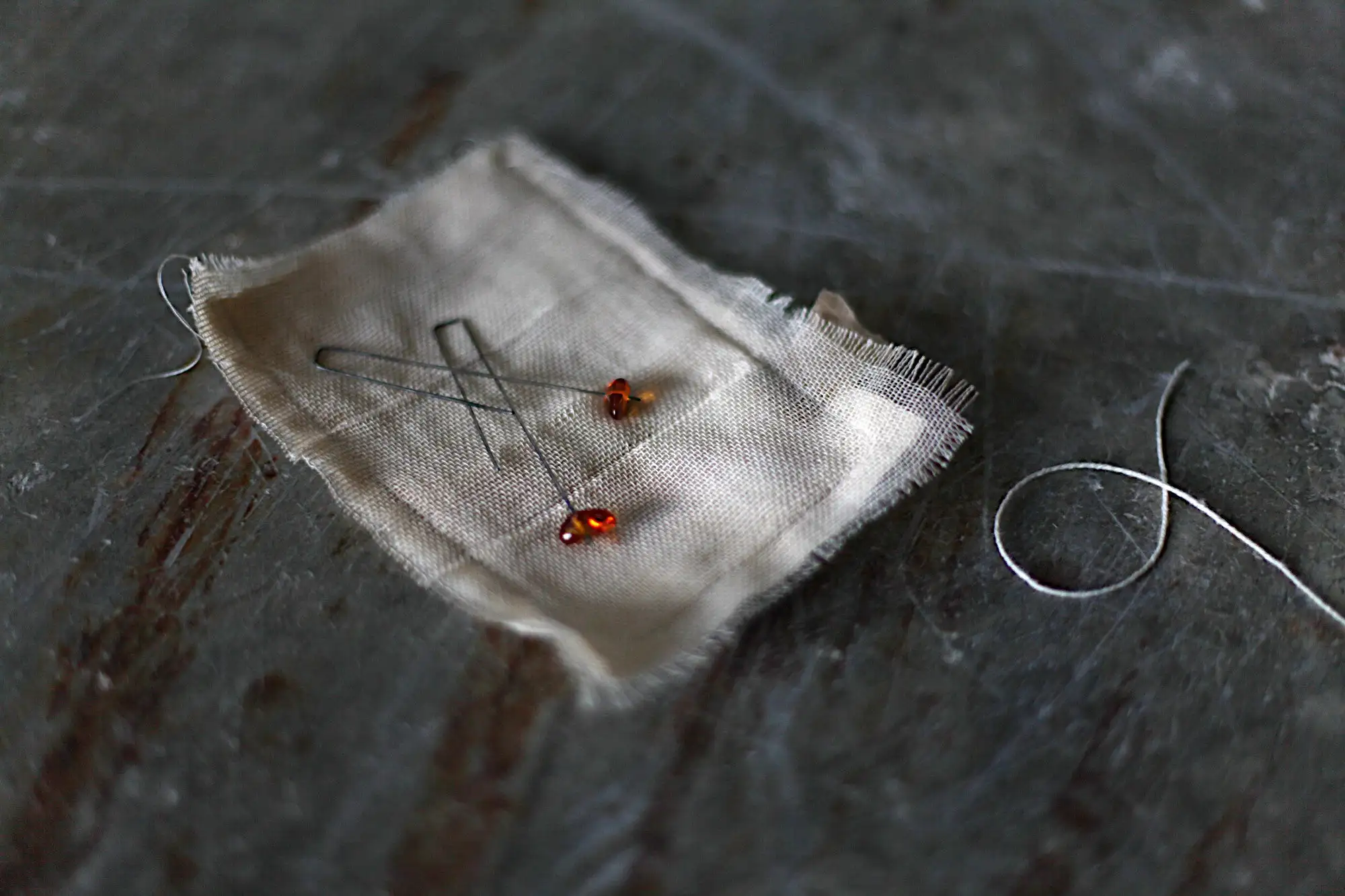 Glowing soul - long dangle earrings - oxidized sterling silver - Image 2