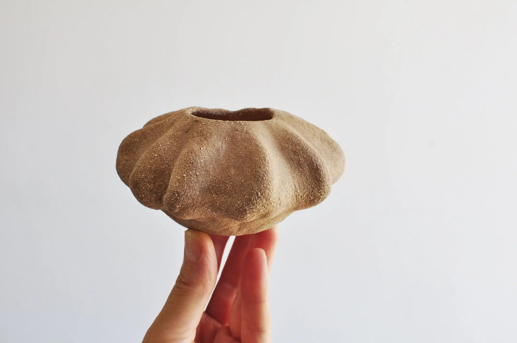 Jarrón de gres en forma de calabaza, portavelas - Imagen 4
