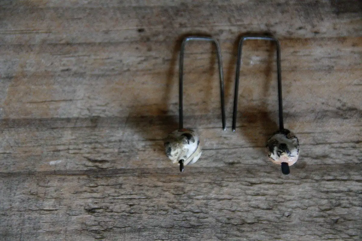 Jasper - pendientes colgantes - plata de ley oxidada - Imagen 4