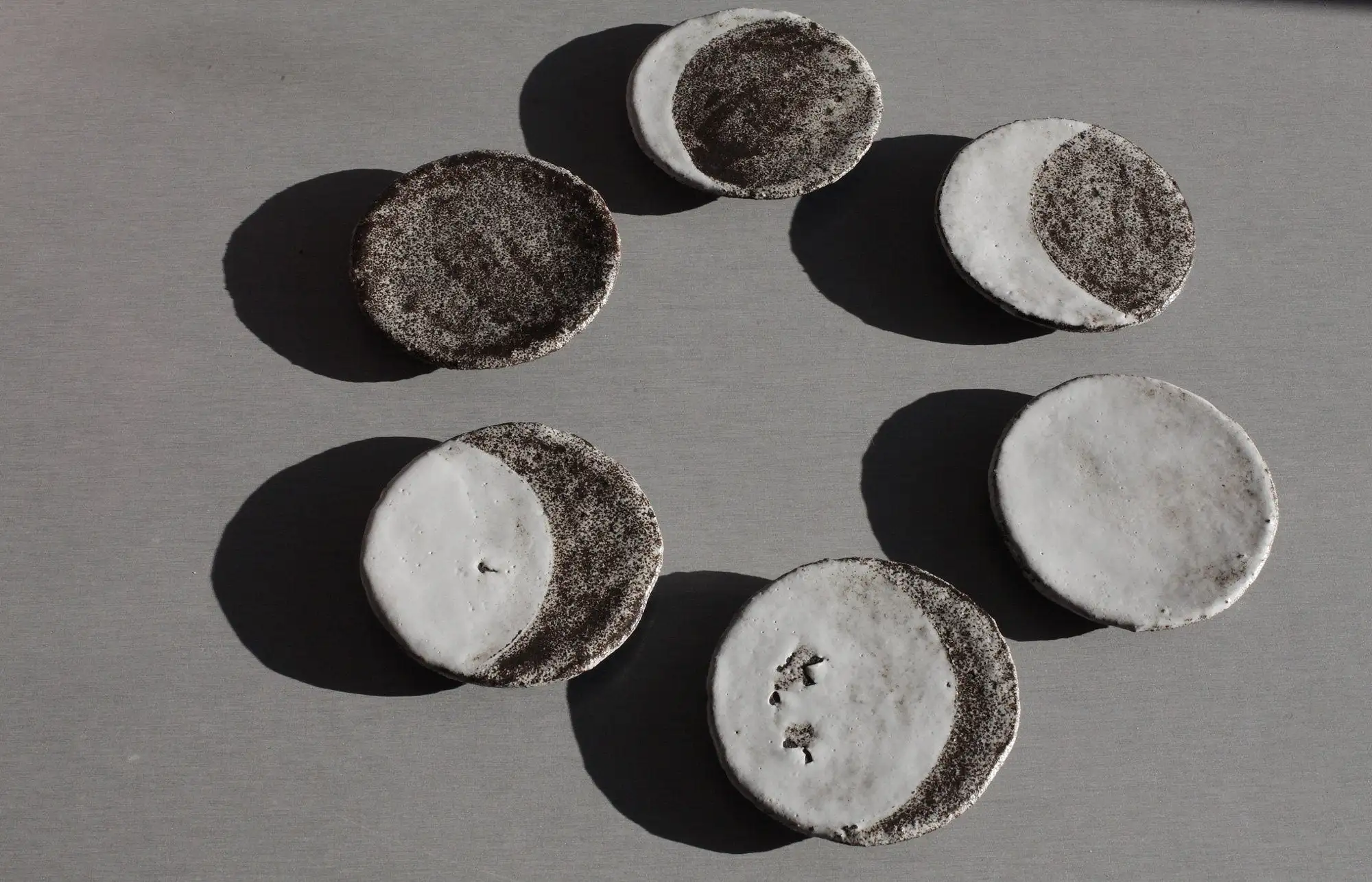 Juego de 6 mini platos colgantes de pared con fases lunares - Imagen 7