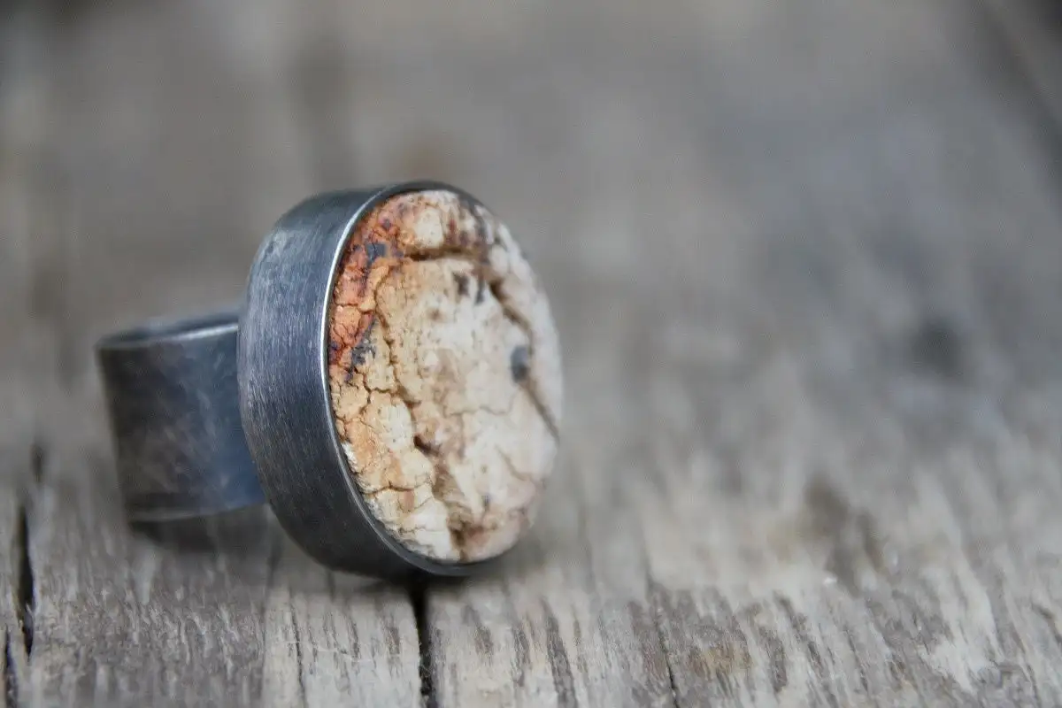 Raised from ashes  - ceramic and sterling silver ring - made to order OOAK - Image 5