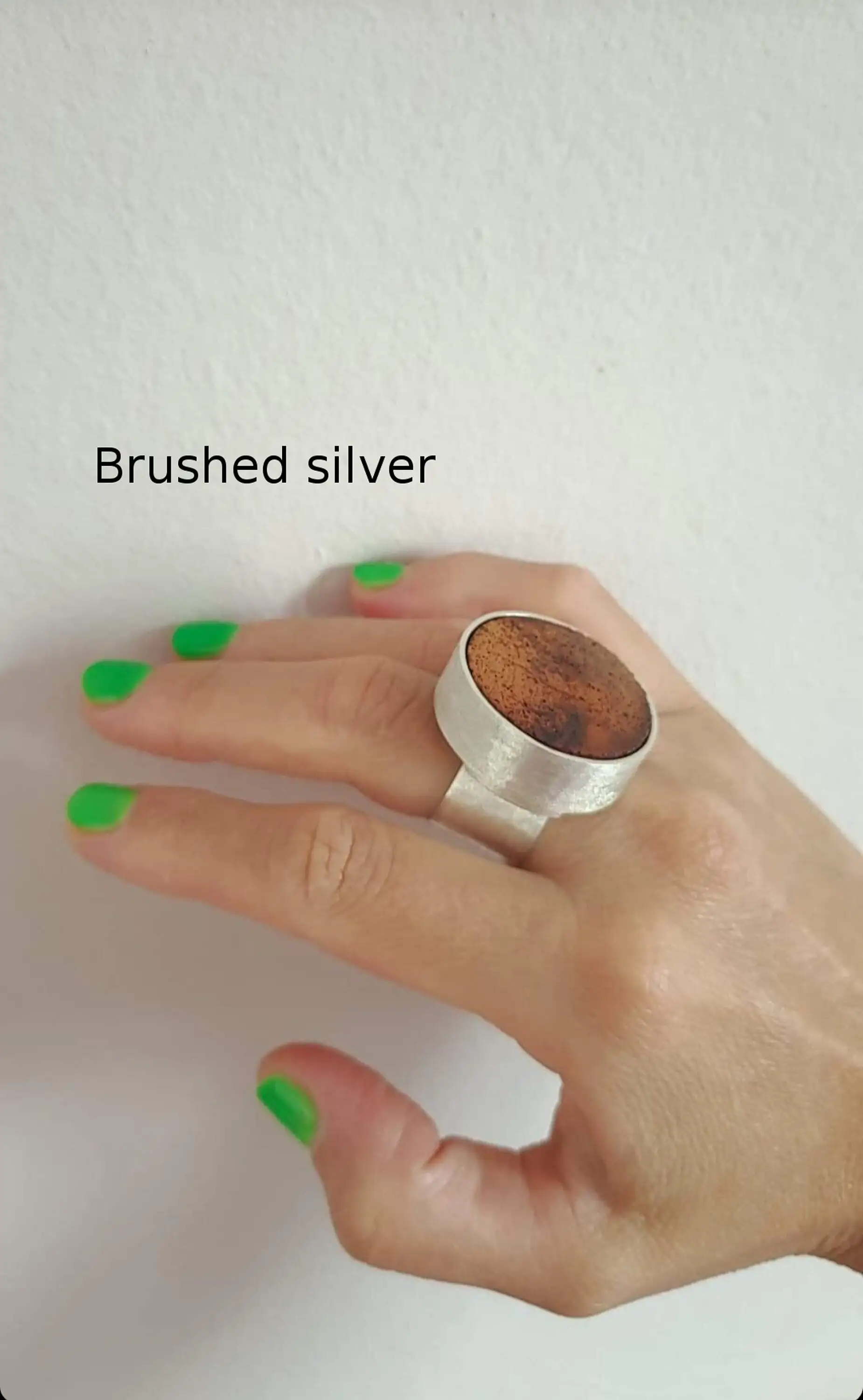 Raised from ashes  - ceramic and sterling silver ring - made to order OOAK - Image 7