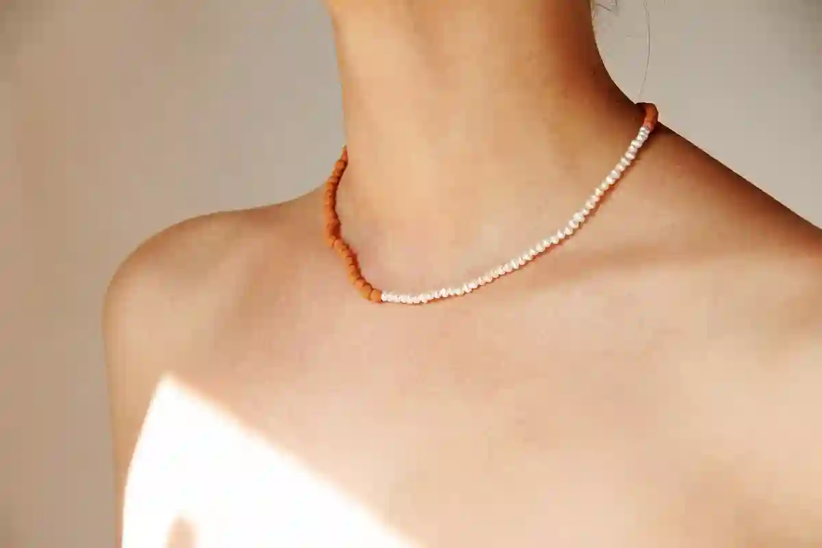 Rayo de luz - collar de cerámica de perlas - hecho por encargo