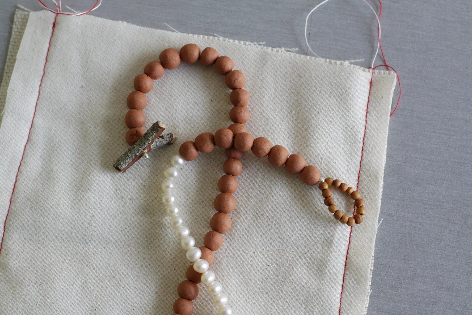 Rayo de luz - collar de cerámica de perlas - hecho por encargo - Imagen 8