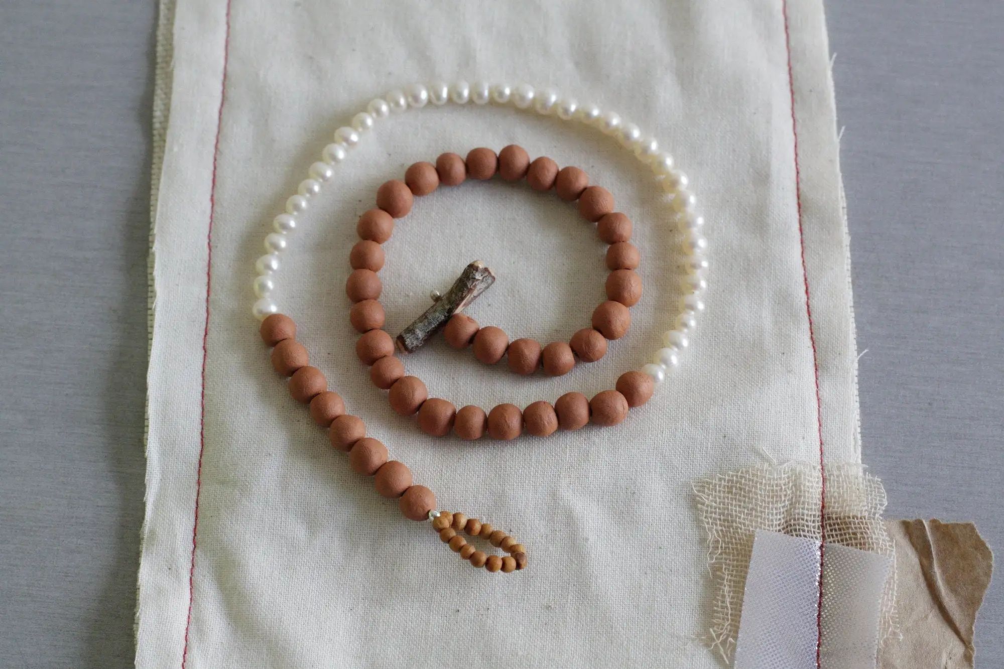 Rayo de luz - collar de cerámica de perlas - hecho por encargo - Imagen 9