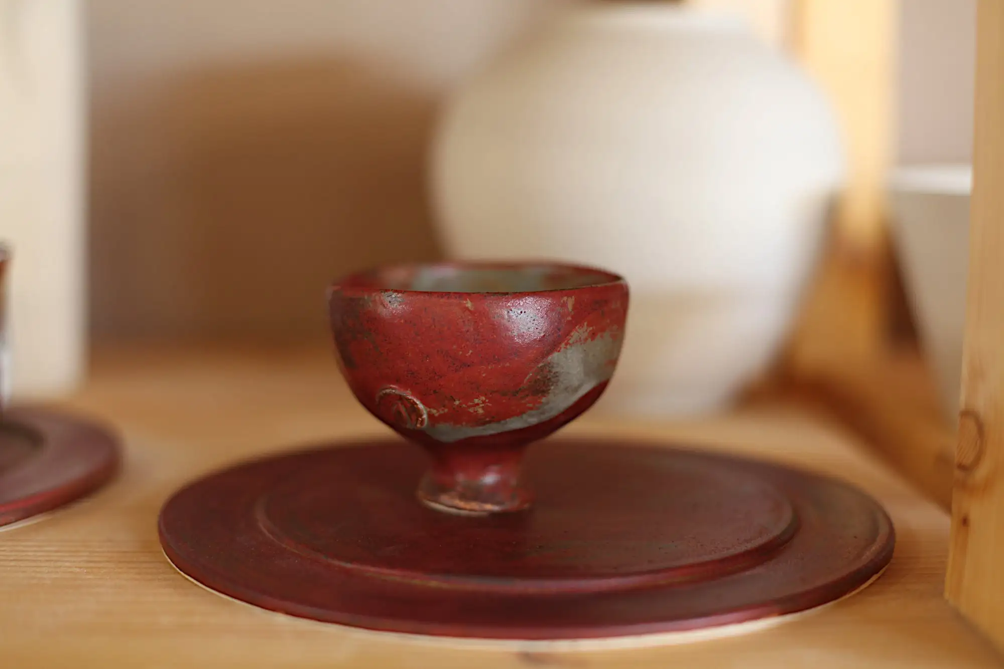 Cuenco de té Rond, copa de vino - glaseado de ceniza roja, 160 ml