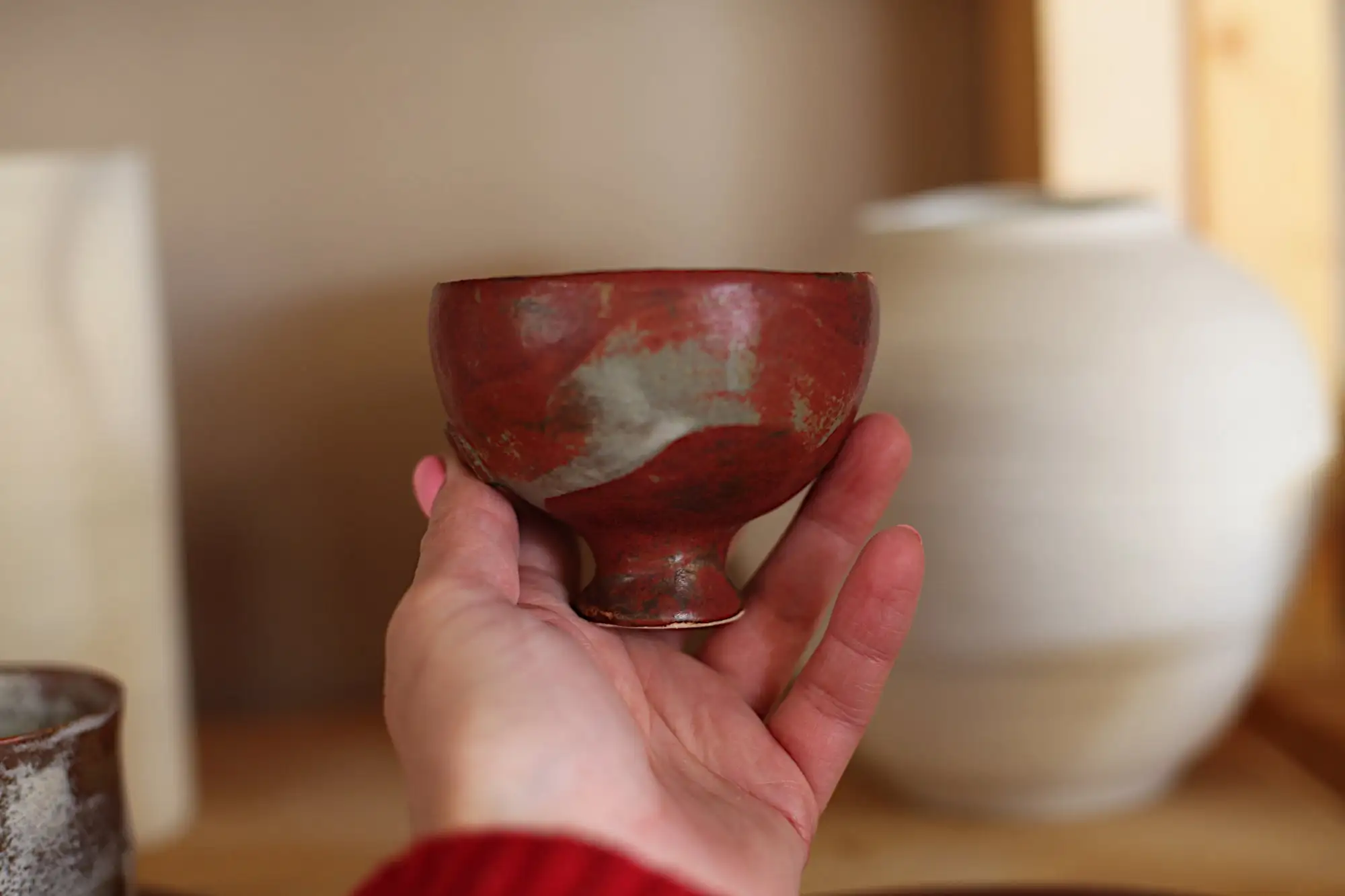 Cuenco de té Rond, copa de vino - glaseado de ceniza roja, 160 ml - Imagen 3