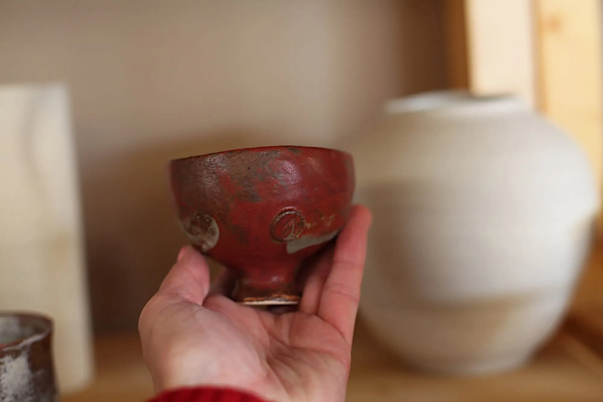 Cuenco de té Rond, copa de vino - glaseado de ceniza roja, 160 ml - Imagen 4