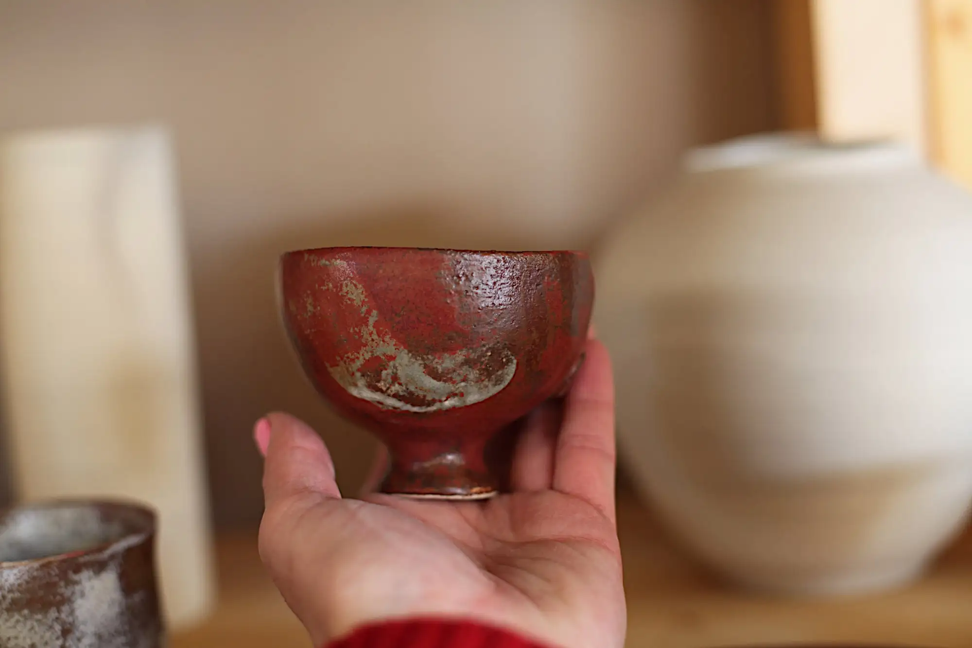 Cuenco de té Rond, copa de vino - glaseado de ceniza roja, 160 ml - Imagen 5