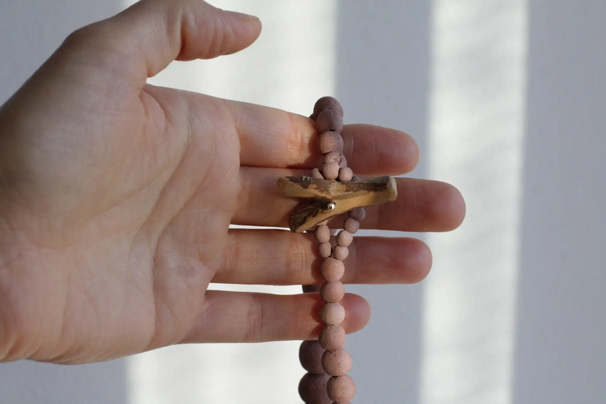 Placeres simples - collar de cuentas de cerámica malva - hecho a pedido - Imagen 4