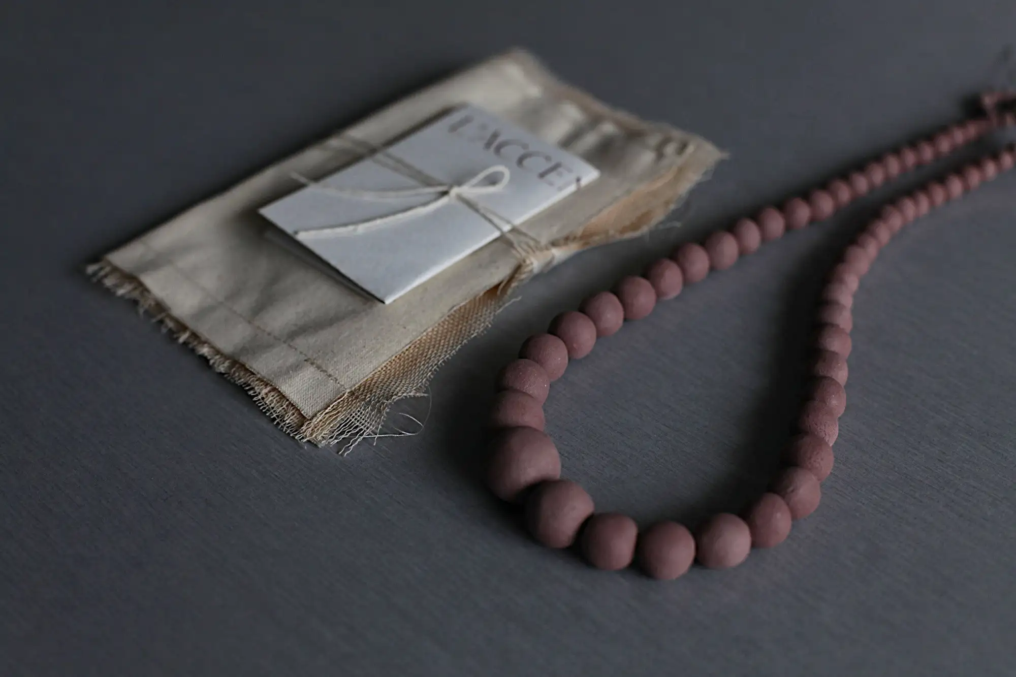 Placeres simples - collar de cuentas de cerámica malva - hecho a pedido - Imagen 8