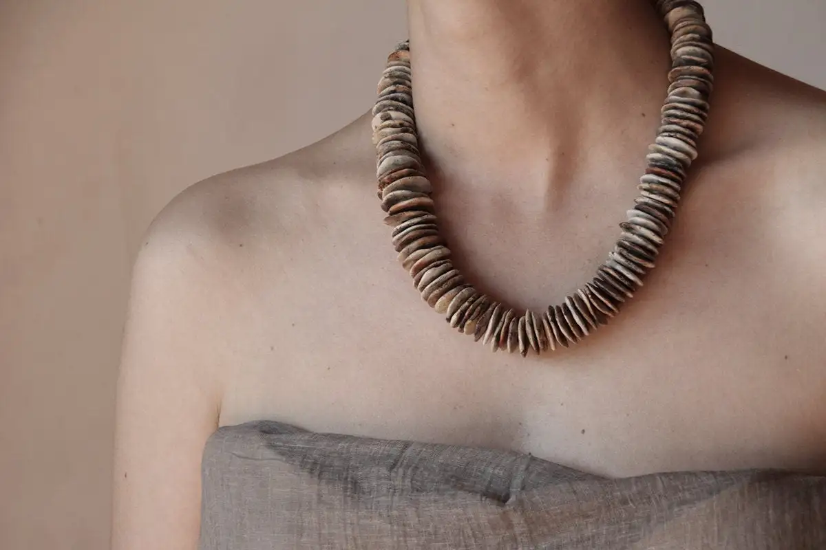 Rebanadas de vida - Levantado de las cenizas - collar de cerámica ooak cocido en pozo - Hecho a la medida - Imagen 6