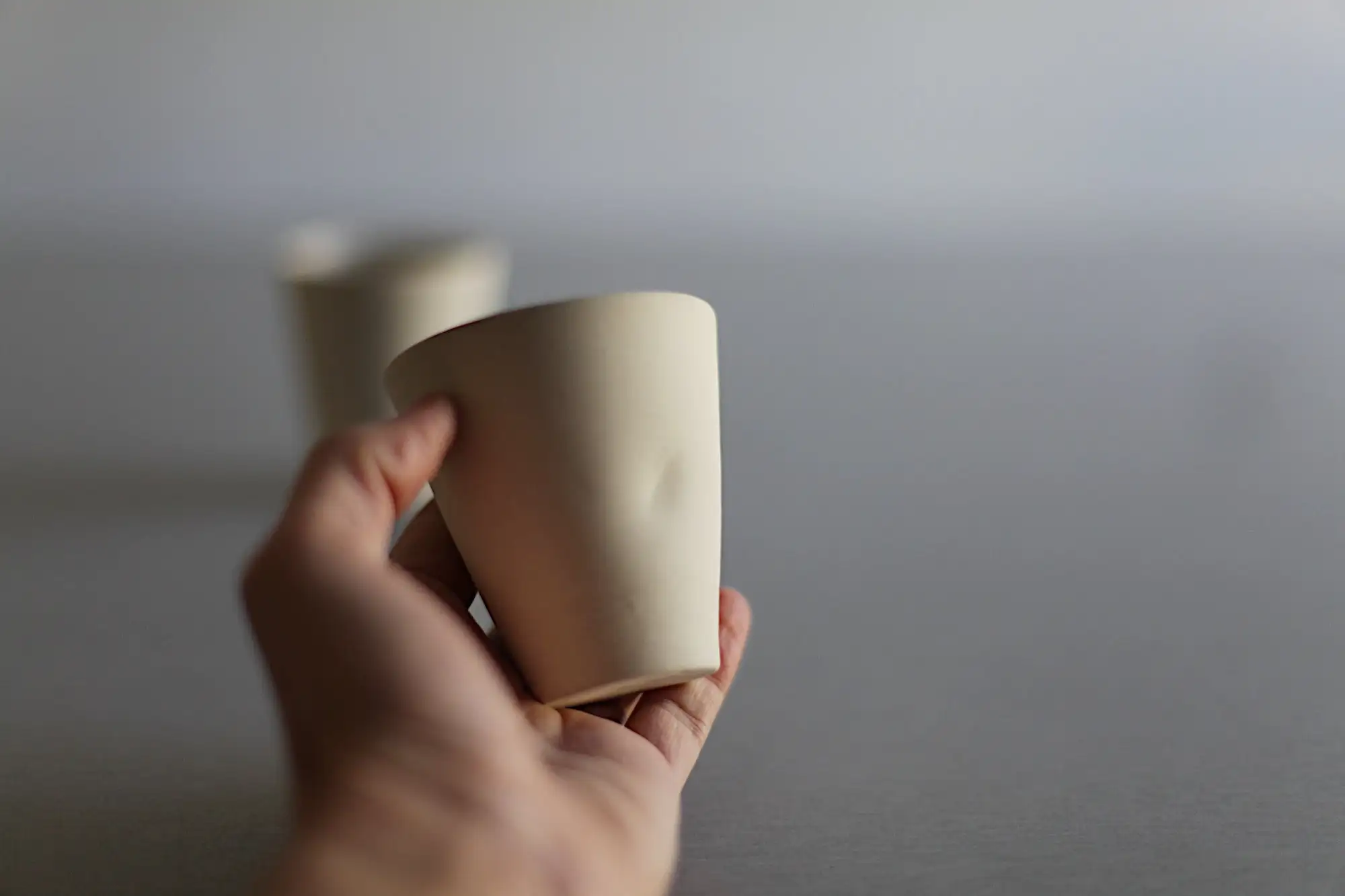 Juego de té - taza justa con dos tazas de té, Juego de sake - gres - Imagen 3