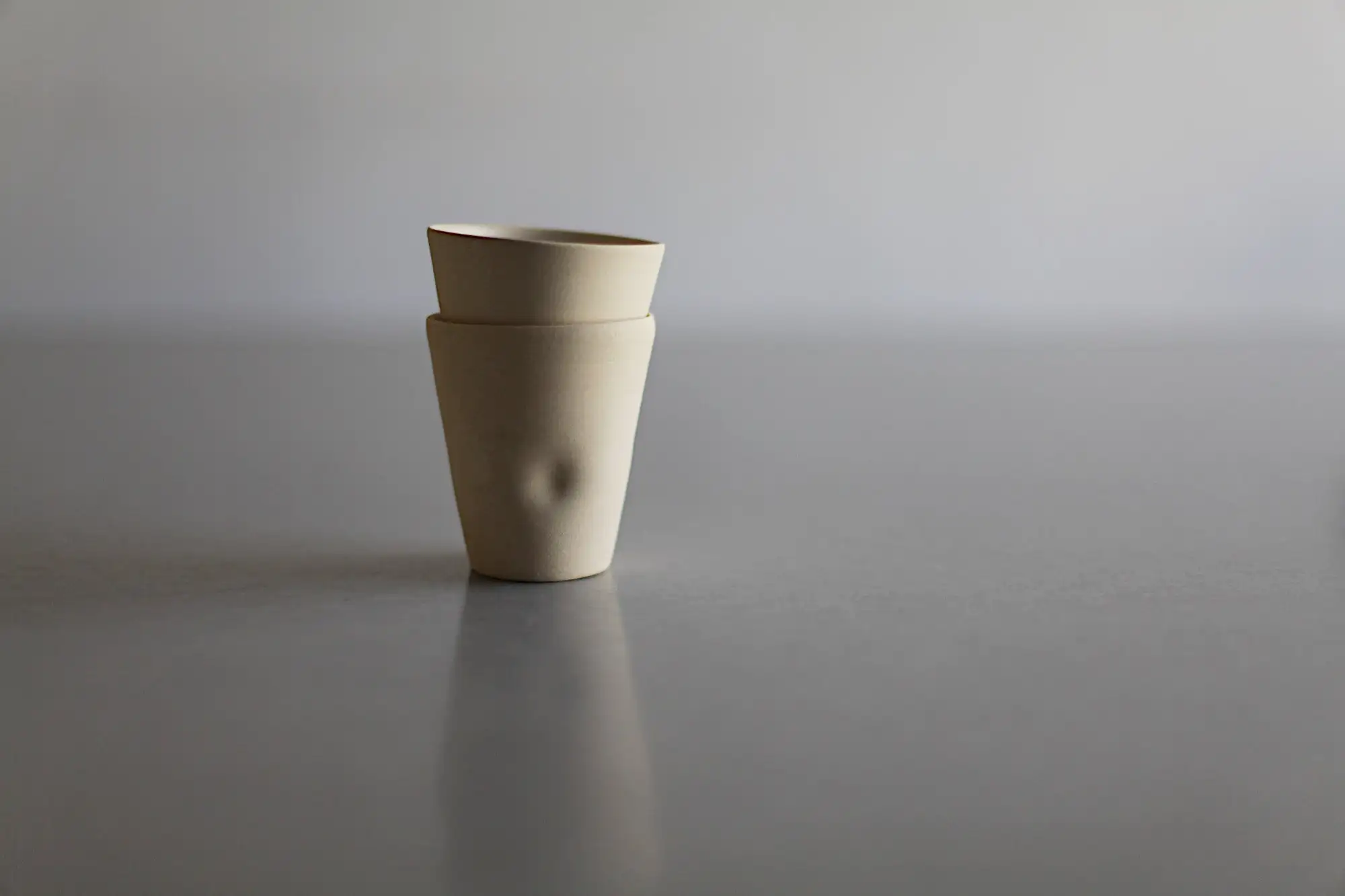 Juego de té - taza justa con dos tazas de té, Juego de sake - gres - Imagen 5