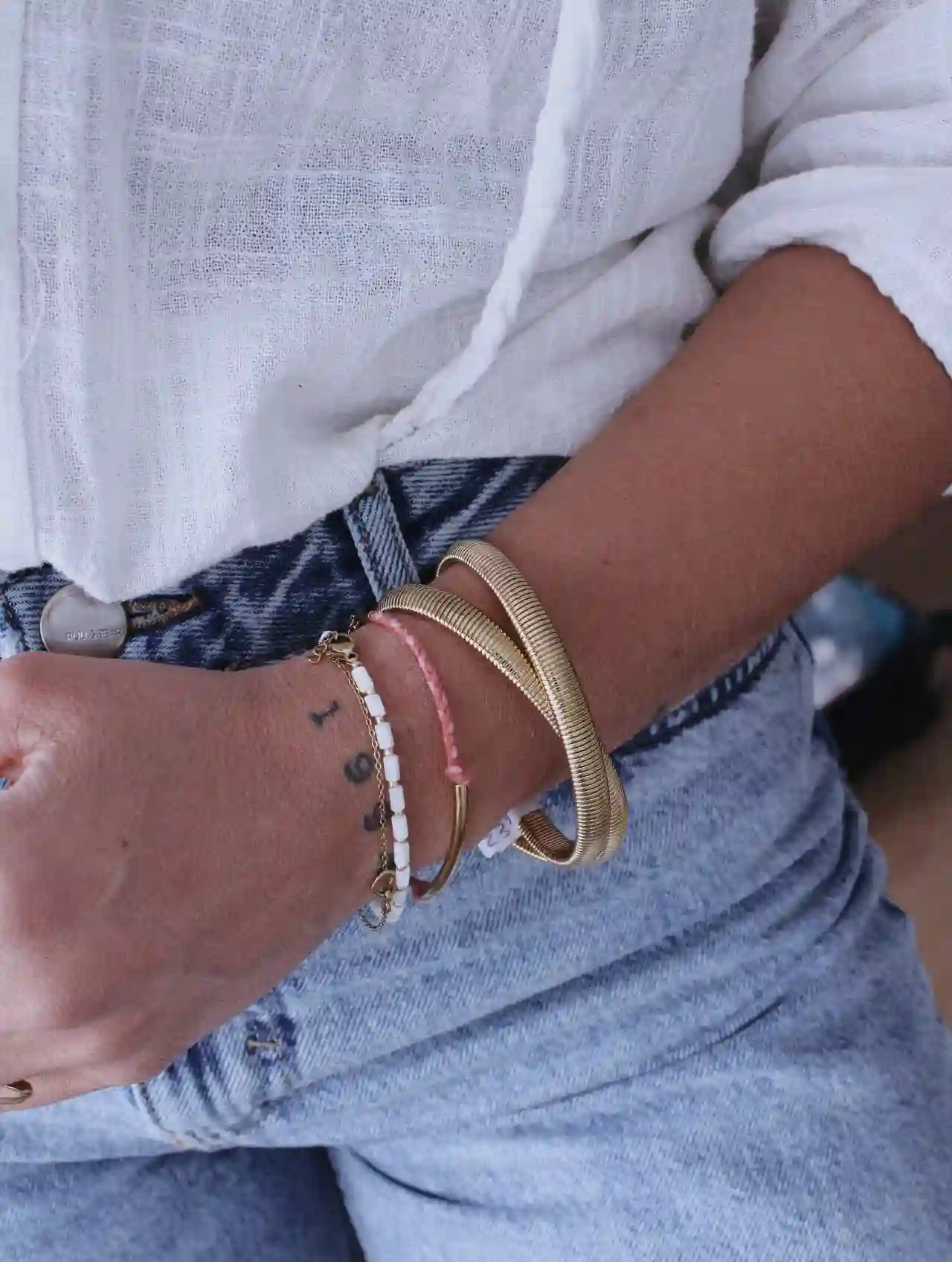 Pulsera Elastica Doble Piel de Serpiente