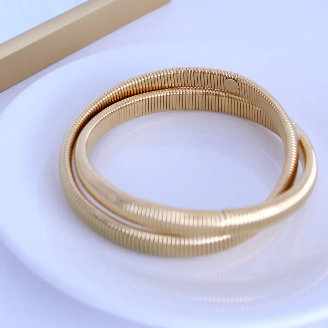 Pulsera Elastica Doble Piel de Serpiente - Imagen 3