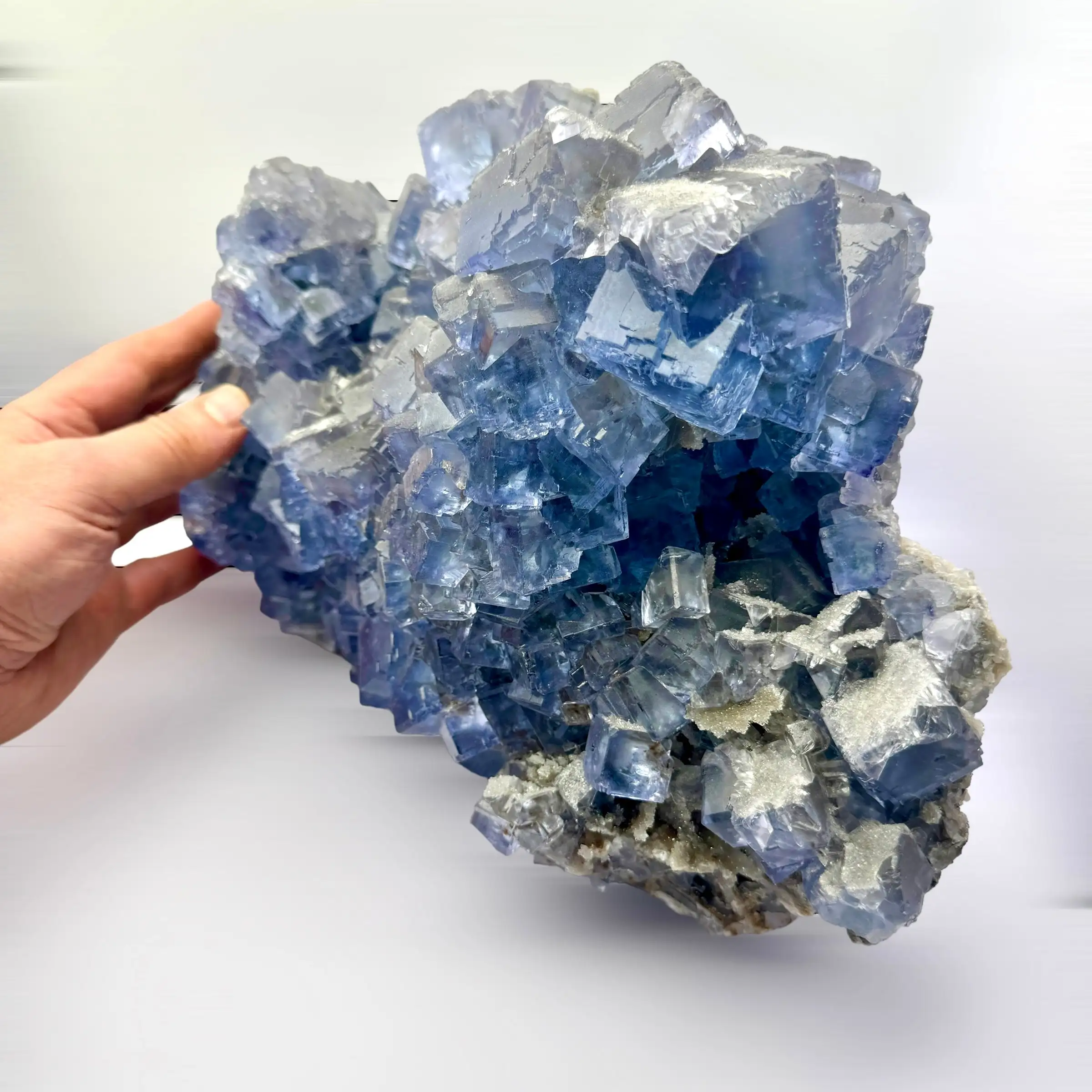 FLUORITA AZUL 13,6 kg. LA COLLADA ASTURIAS ESPAÑA - Imagen 2