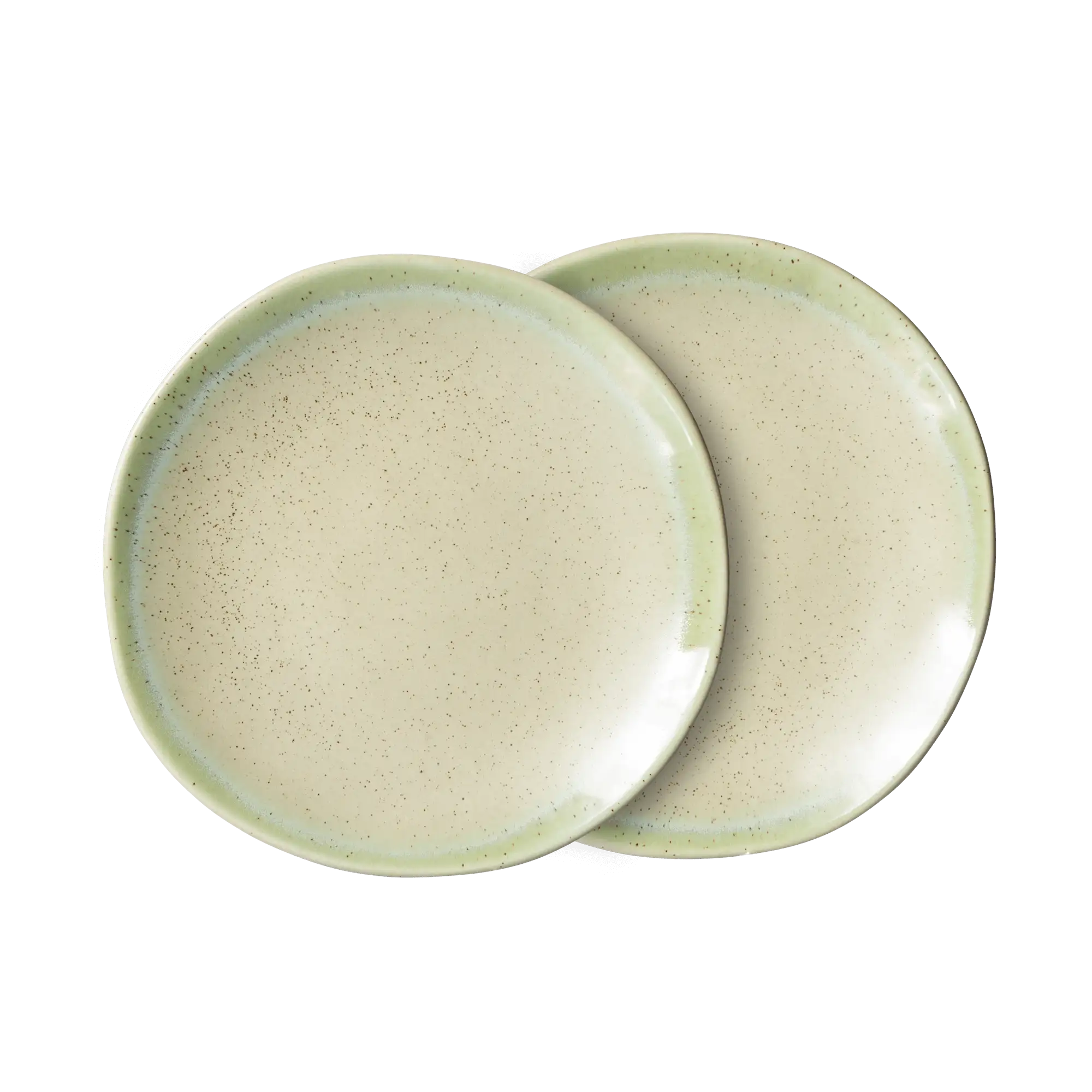 SET DE 2 PLATOS CERÁMICA AÑOS 70 (VARIOS COLORES) - Imagen 3