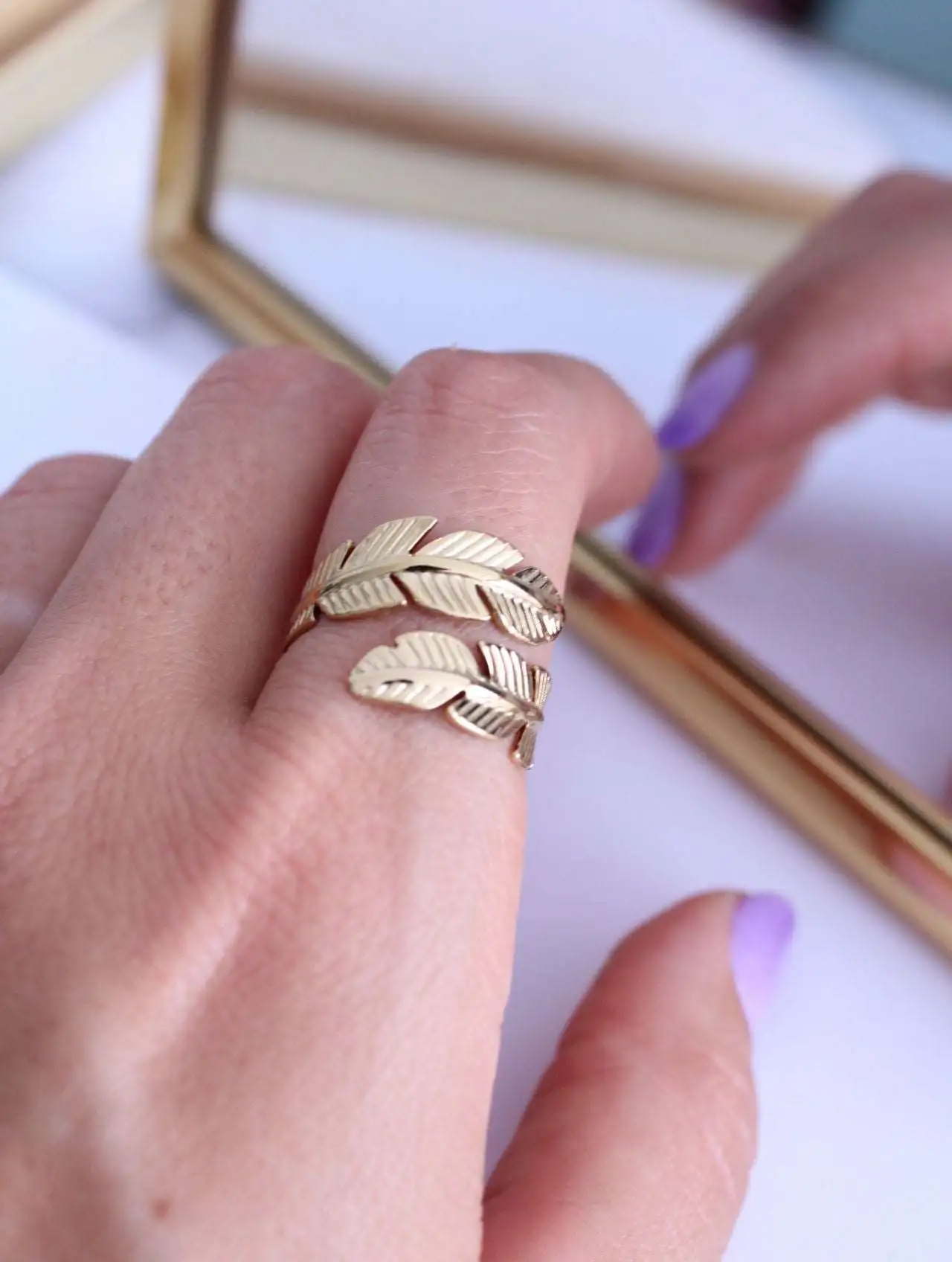 Anillo doble Pluma - Imagen 6