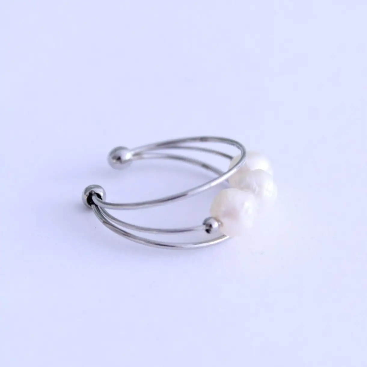 Anillo Nature Pearl Triple - Imagen 7