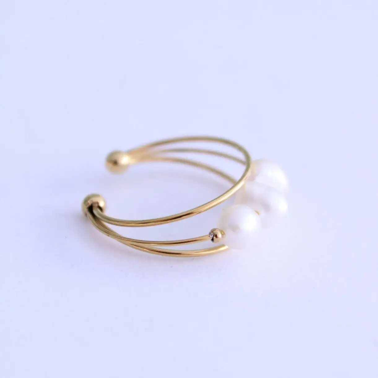 Anillo Nature Pearl Triple - Imagen 8