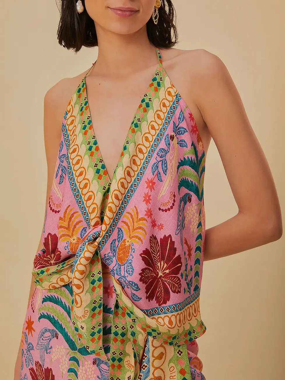 Blusa Bufanda Reina Frutas Rosa - Imagen 6