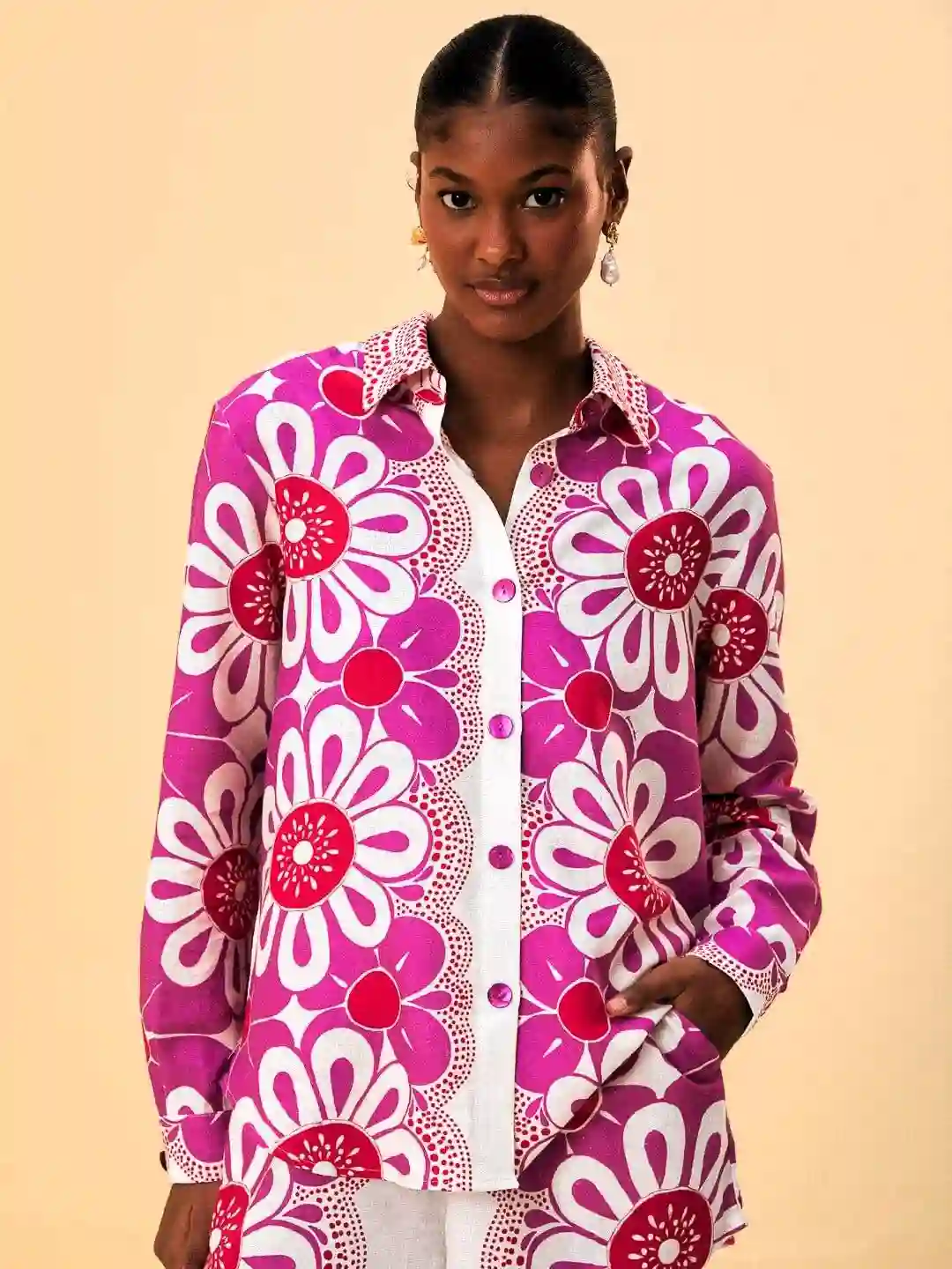 Camisa Maia blanquecina