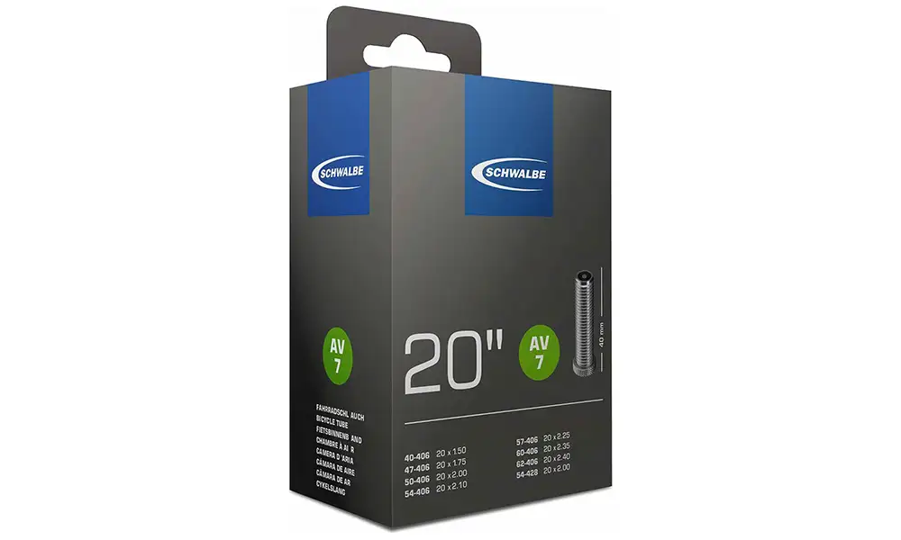 Cámara Schwalbe AV 7 20 pulgadas