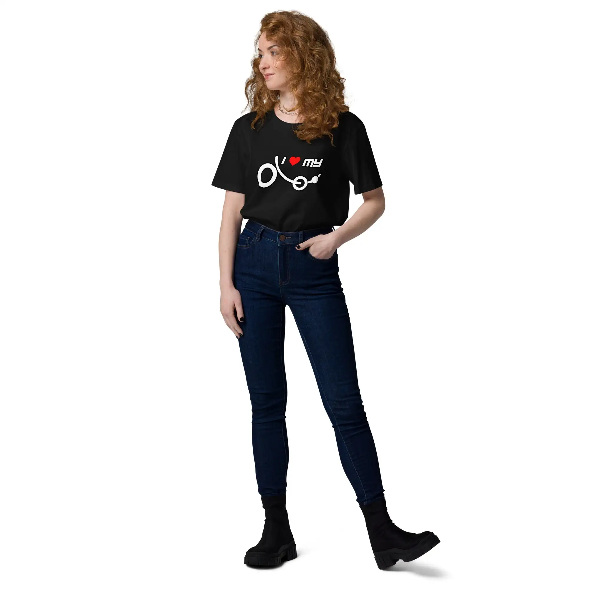Camiseta 'I love my recumbent' (algodón orgánico, unisex) - Imagen 2