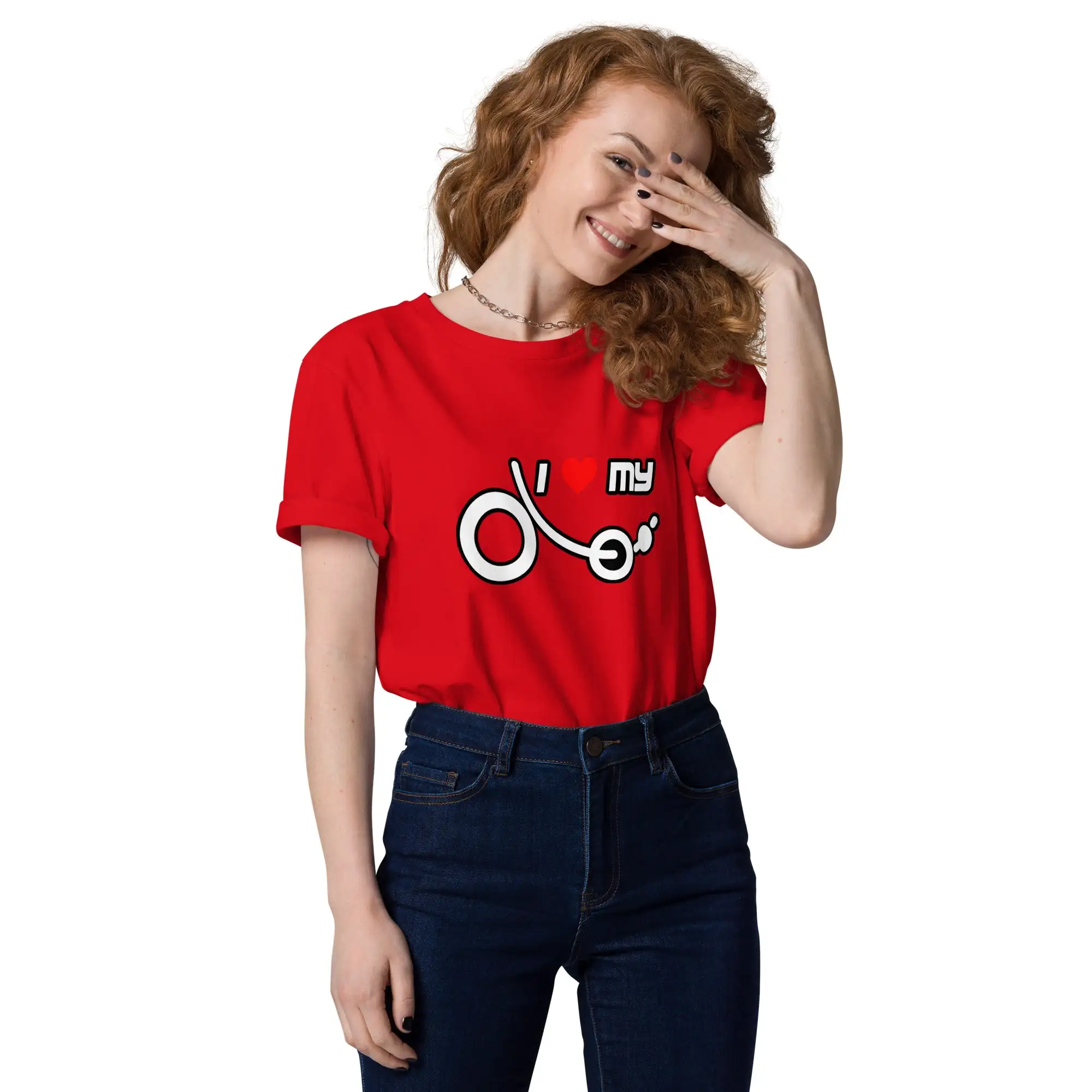 Camiseta 'I love my recumbent' (algodón orgánico, unisex) - Imagen 5