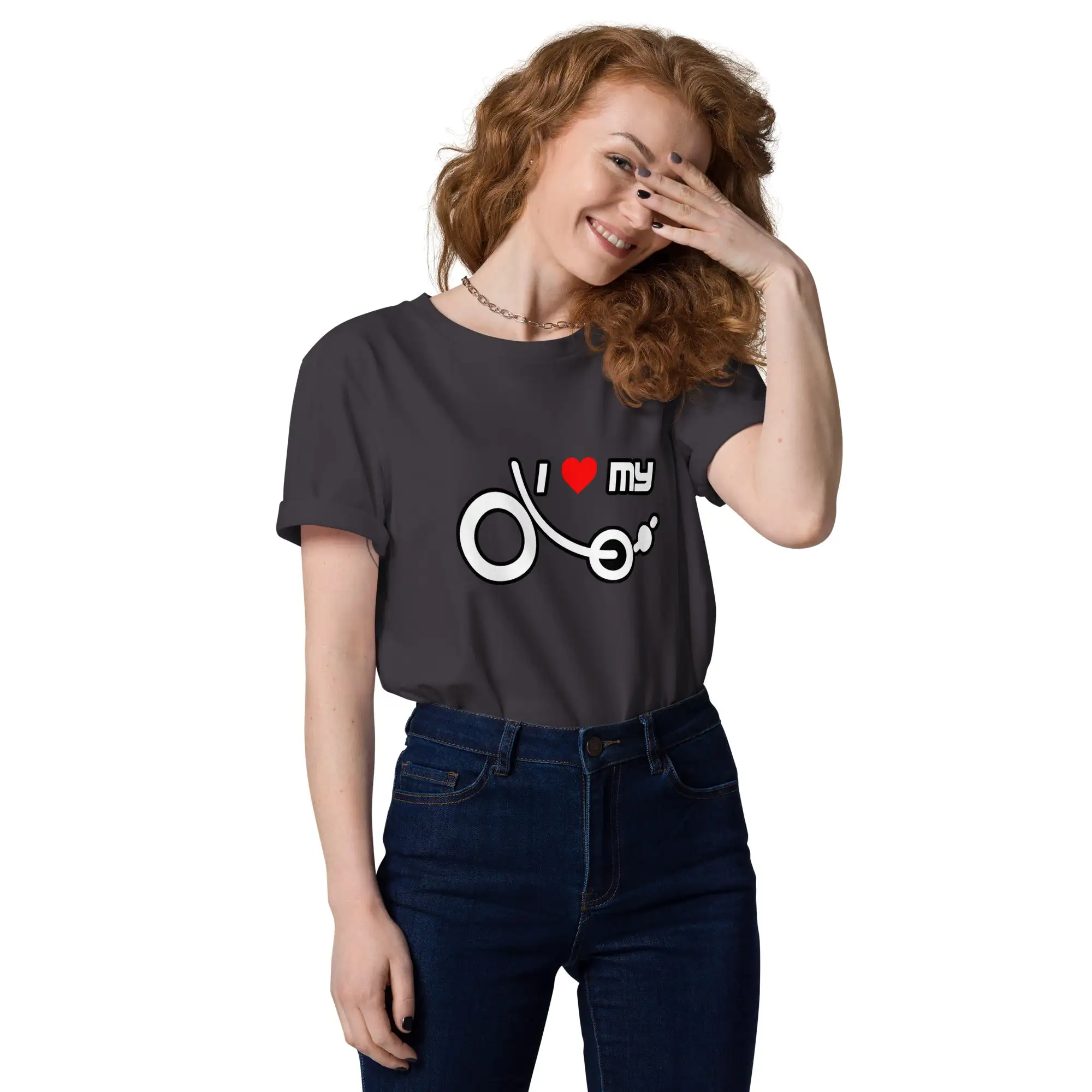 Camiseta 'I love my recumbent' (algodón orgánico, unisex) - Imagen 7