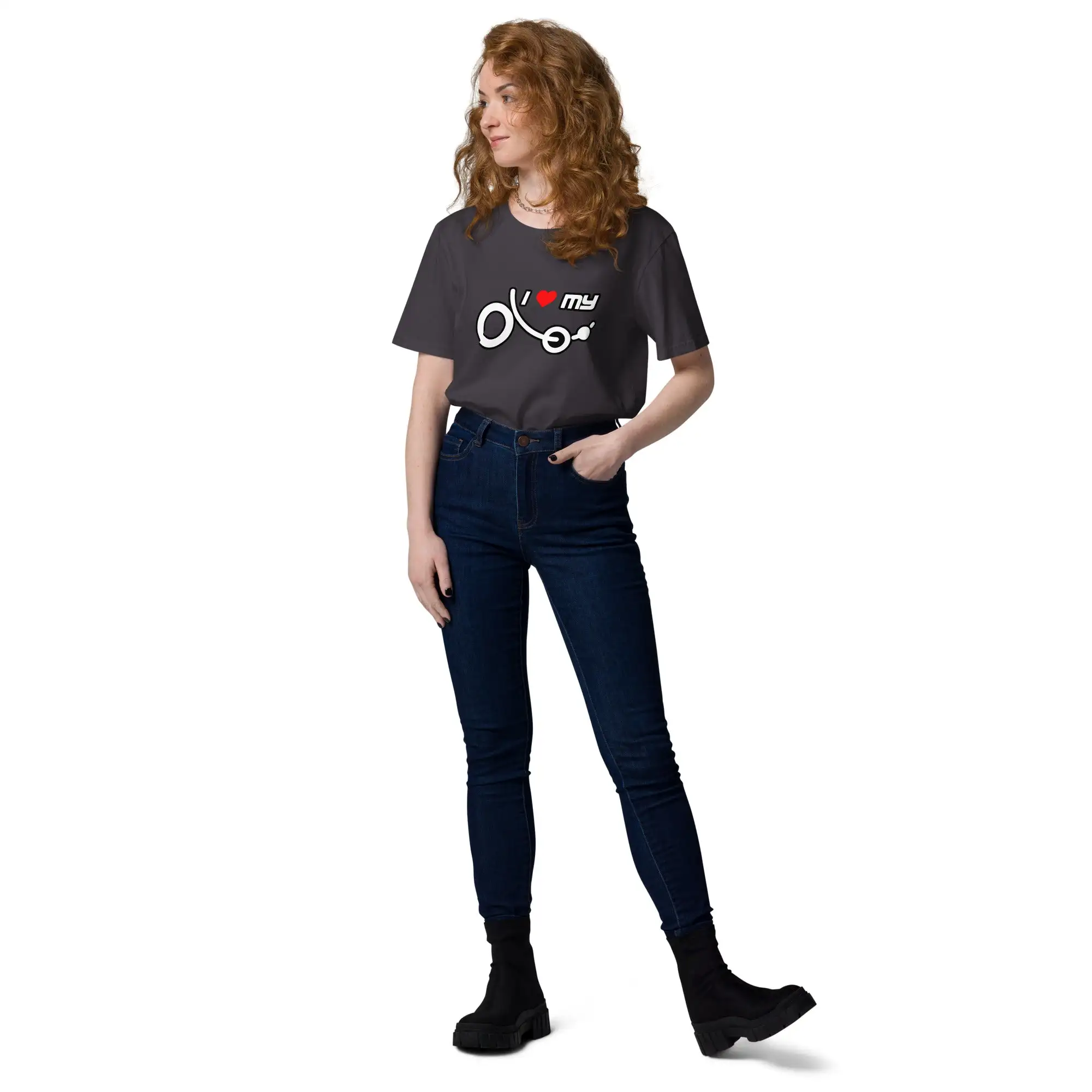 Camiseta 'I love my recumbent' (algodón orgánico, unisex) - Imagen 8