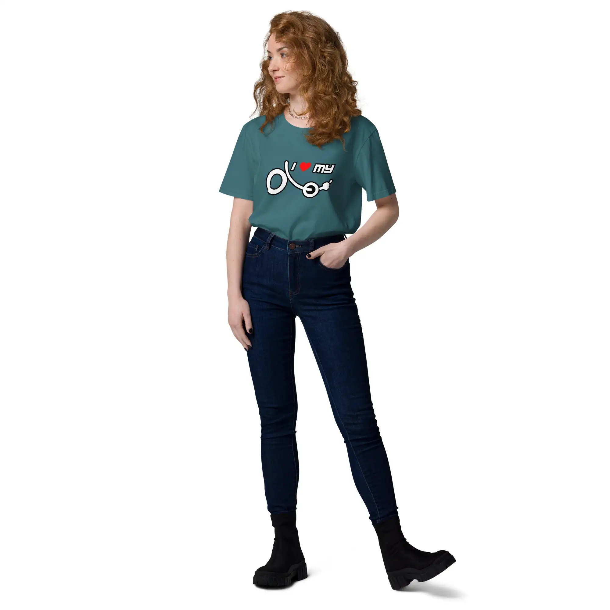 Camiseta 'I love my recumbent' (algodón orgánico, unisex) - Imagen 10