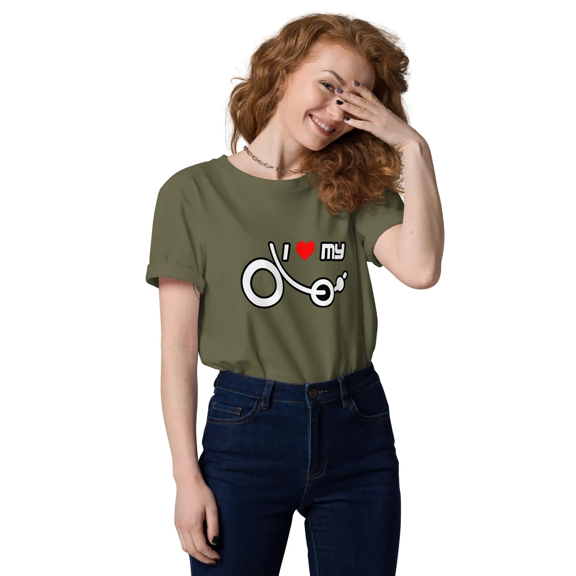 Camiseta 'I love my recumbent' (algodón orgánico, unisex) - Imagen 11