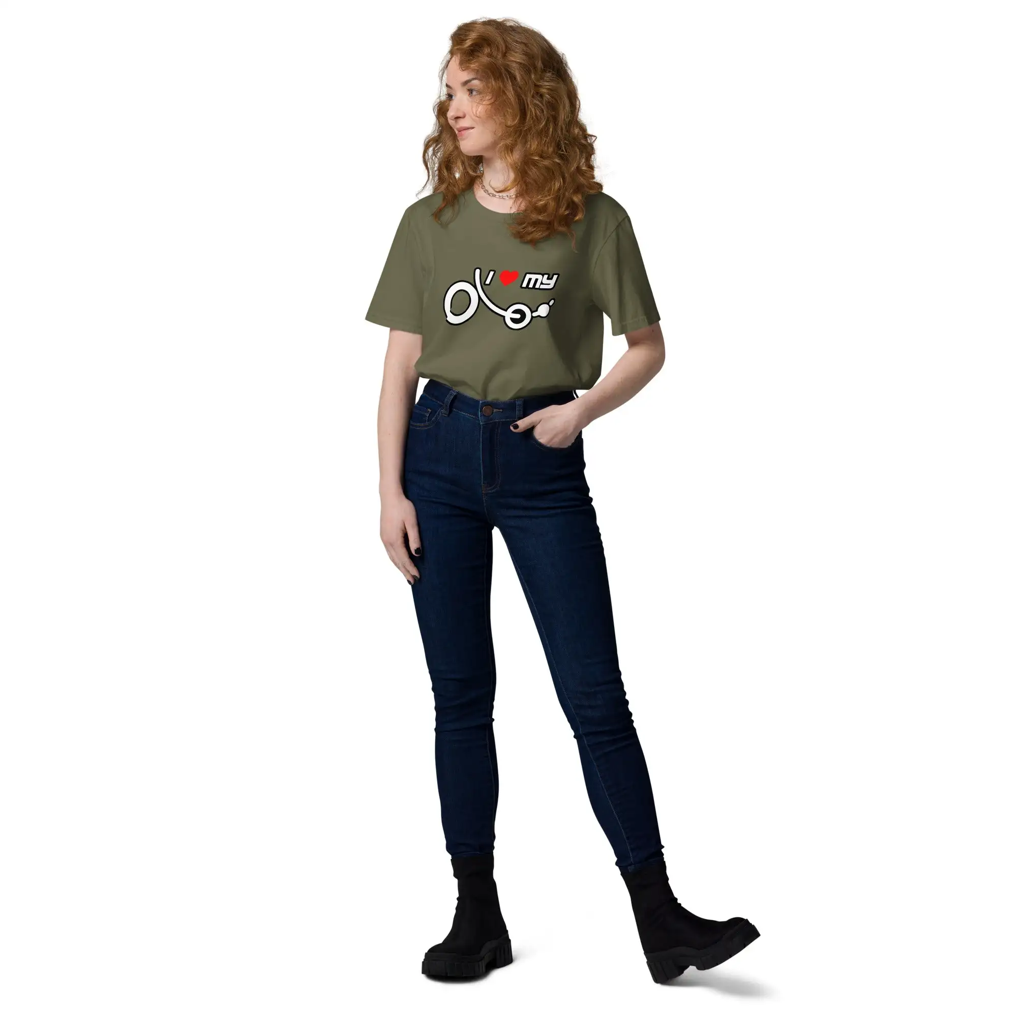 Camiseta 'I love my recumbent' (algodón orgánico, unisex) - Imagen 12
