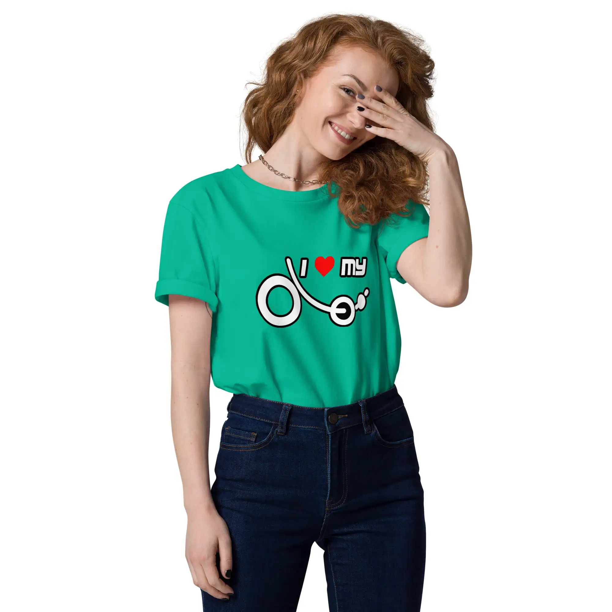 Camiseta 'I love my recumbent' (algodón orgánico, unisex) - Imagen 13