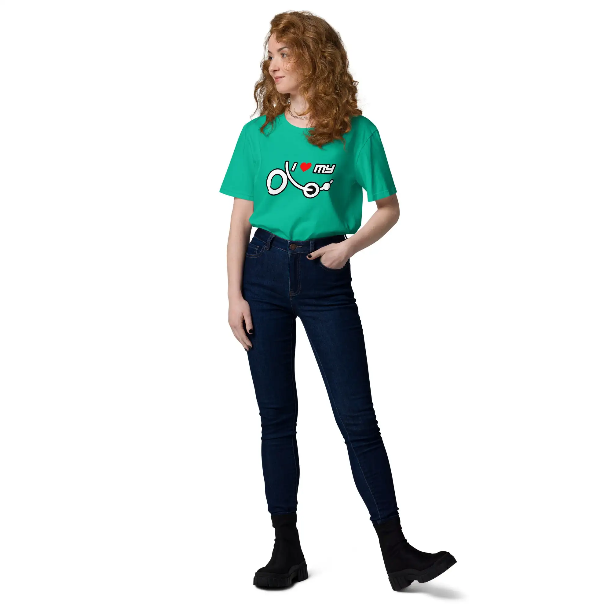 Camiseta 'I love my recumbent' (algodón orgánico, unisex) - Imagen 14