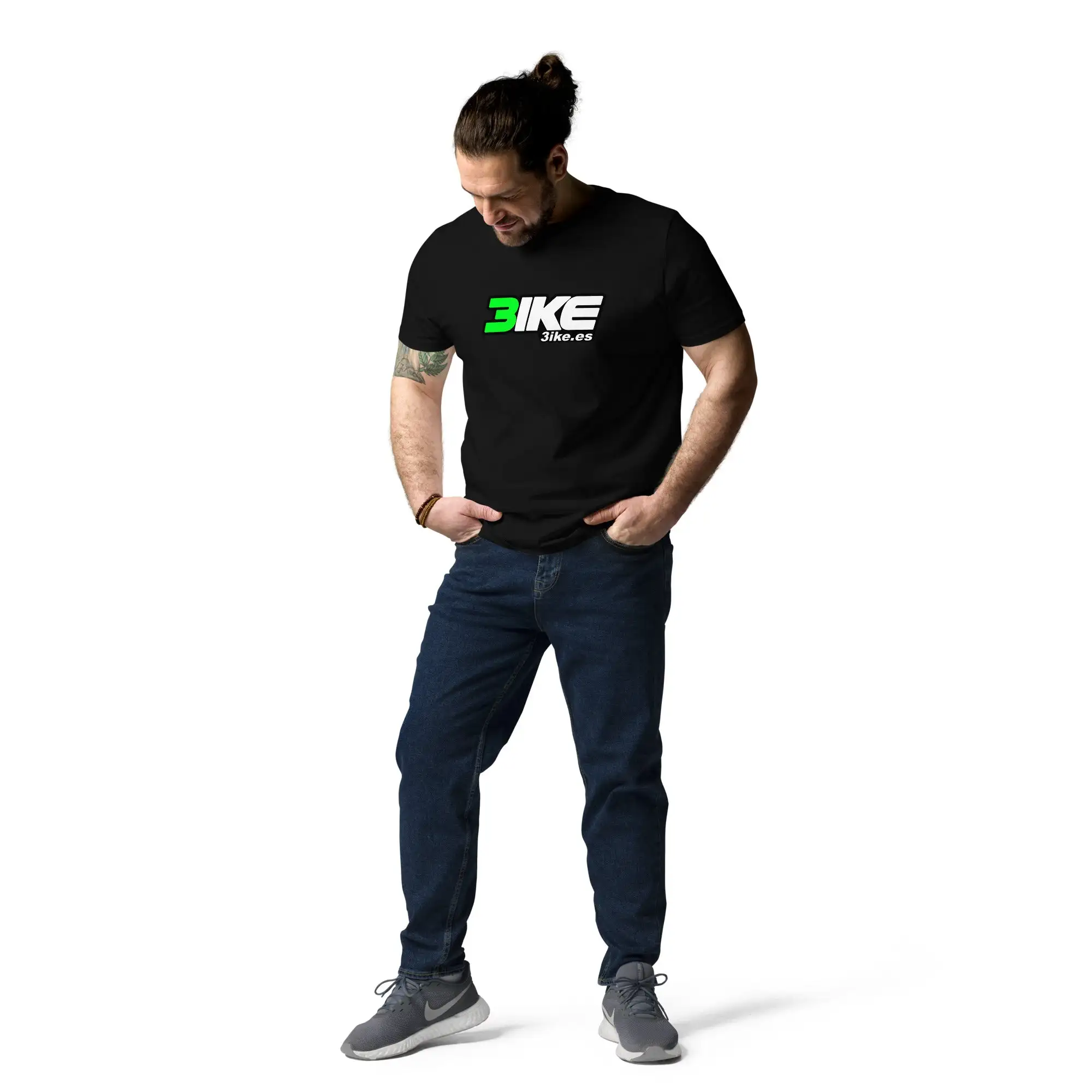 Camiseta logotipo 3ike (algodón orgánico, unisex) - Imagen 2